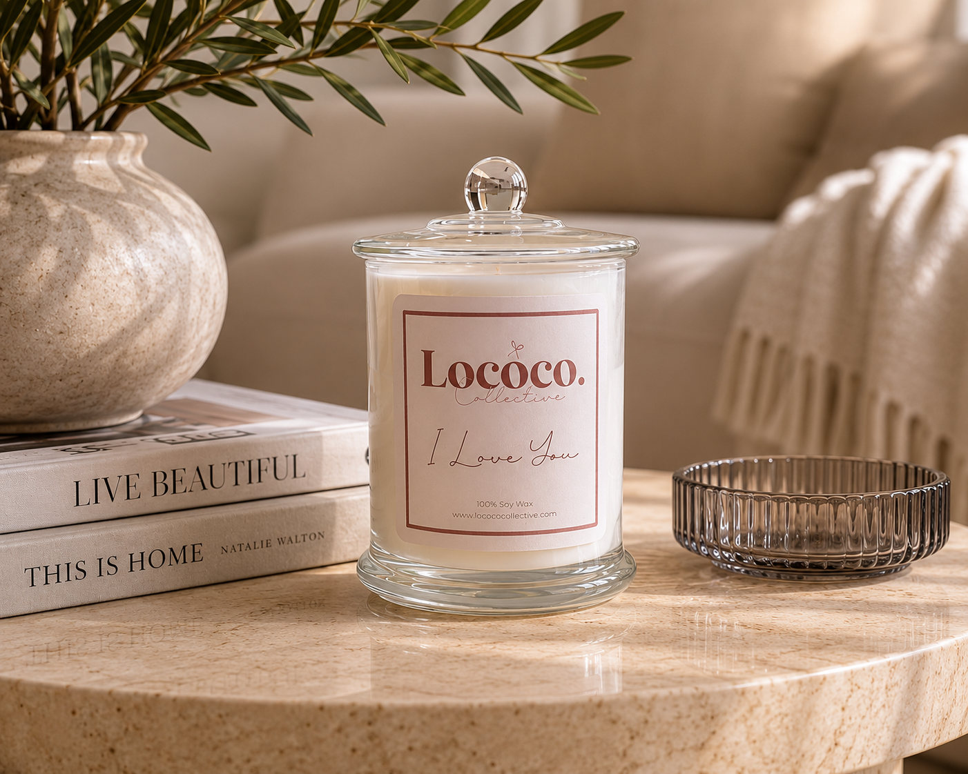 I Love You Candle
